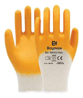 Baymax BX-NK-02 Flex Sarı Pamuk Likralı Örme Eldiven