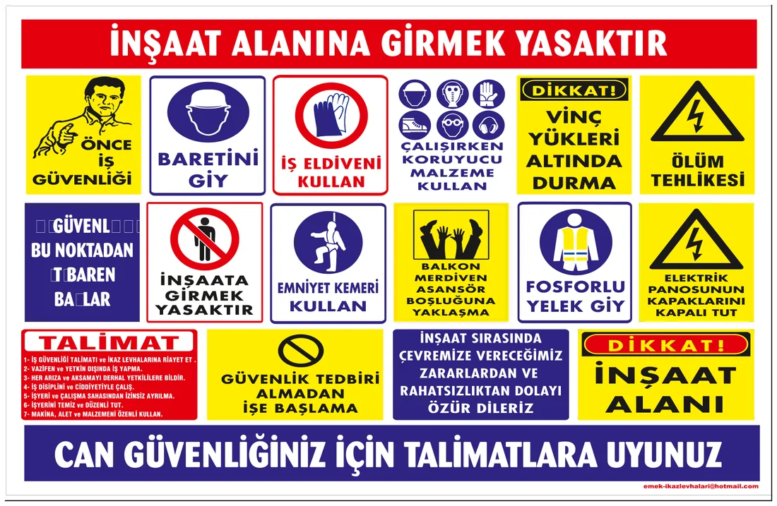 Kombine Levha – İnşaat Alanına Girmek Yasaktır (70x100)