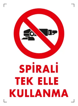 Spiralı Tek Elle Kullanma Levhası
