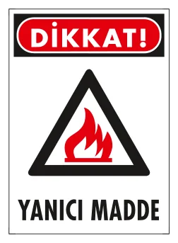Dikkat Yanıcı Madde Levhası
