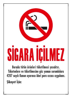 Sigara İçilmez Levhası