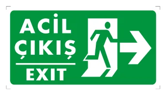 Acil Çıkış Exit (Sağ) Levhası