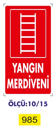 Yangın Merdiveni (Dikey) Levhası
