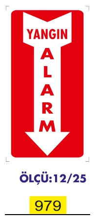 Yangın Alarm Ok Levhası