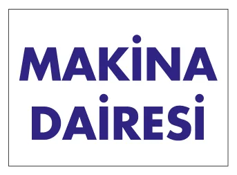 Makina Dairesi Levhası