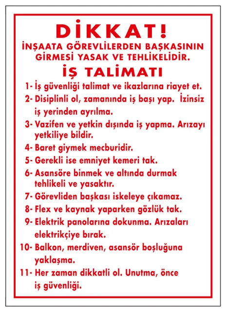 İnşaat İş Talimatı
