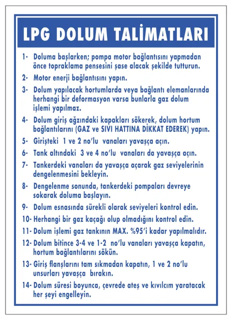 LPG Dolum Talimatları